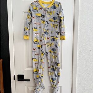 Construction 4T Fleece Footie Pajamas